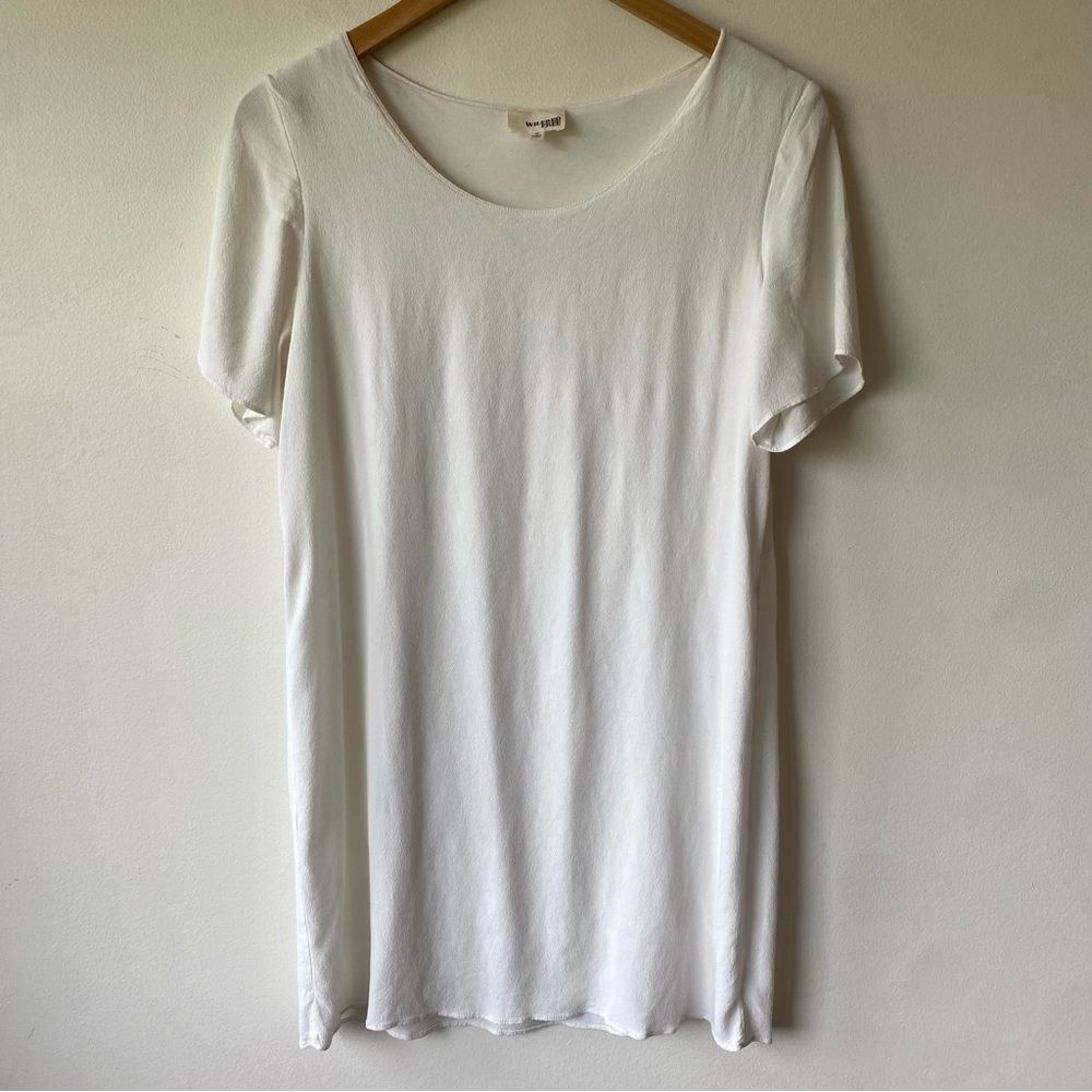 Aritzia Wilfred Free white lined shift dress size medium